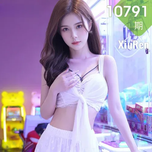XiuRen 秀人 No.10791 拍黄瓜girl 白色连衣裙