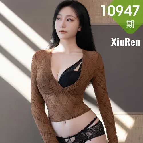 XiuRen 秀人 No.10947 安然anran 棕色皮裙魅惑黑丝