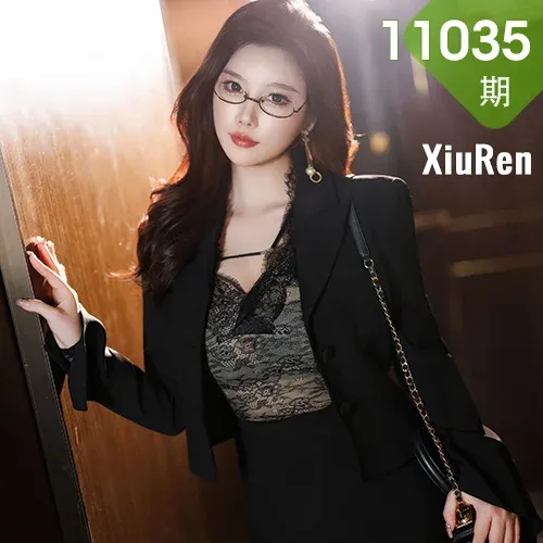 XiuRen 秀人 No.11035 CHENCHEN 黑色情趣内衣旅拍