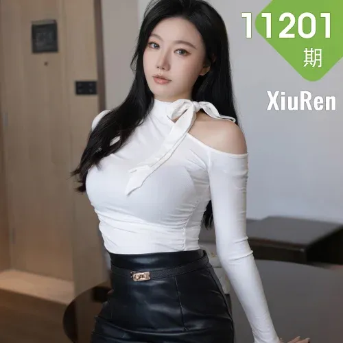 XiuRen 秀人 No.11201 安然anran 黑色皮裙黑丝长腿