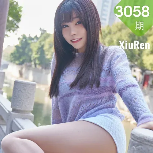 XiuRen 秀人 No.3058  芝芝booty 紫色的毛绒镂空内衣
