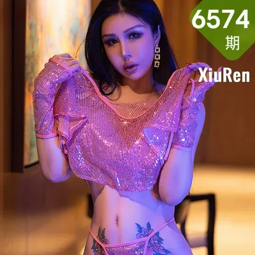 XiuRen 秀人 No.6574 田冰冰 粉色轻透情趣内衣写真3