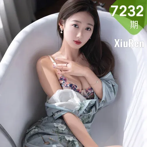 XiuRen 秀人 No.7232  唐安琪 绿灰色旗袍巴厘岛旅拍1