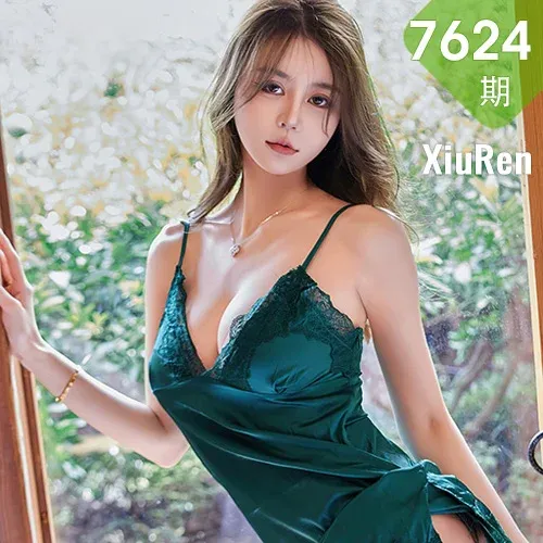 XiuRen 秀人 No.7624  tina_甜仔 绿色睡裙济州岛旅拍3