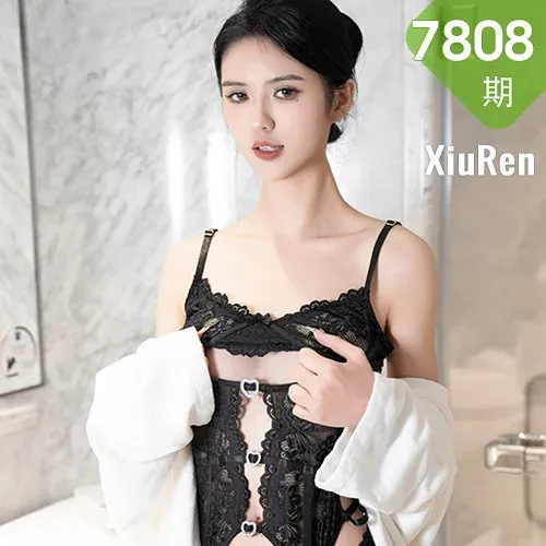 XiuRen 秀人 No.7808  浅浅Danny 黑白蕾丝内衣性感写真