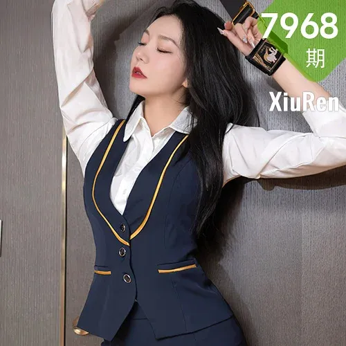 XiuRen 秀人 No.7968  安然anran 深蓝色空姐制服性感写真2