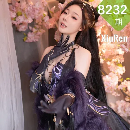 XiuRen 秀人 No.8232  小逗逗 紫色玉玲珑性感写真1