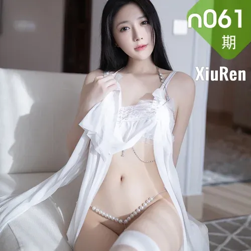 XiuRen 秀人 No.N061 鱼子酱Fish白色珍珠内裤纱裙